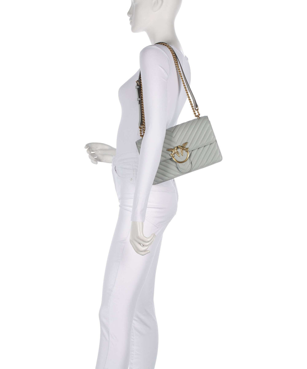 Pinko Love One Classic Shoulder bag grigio perla/antique gold