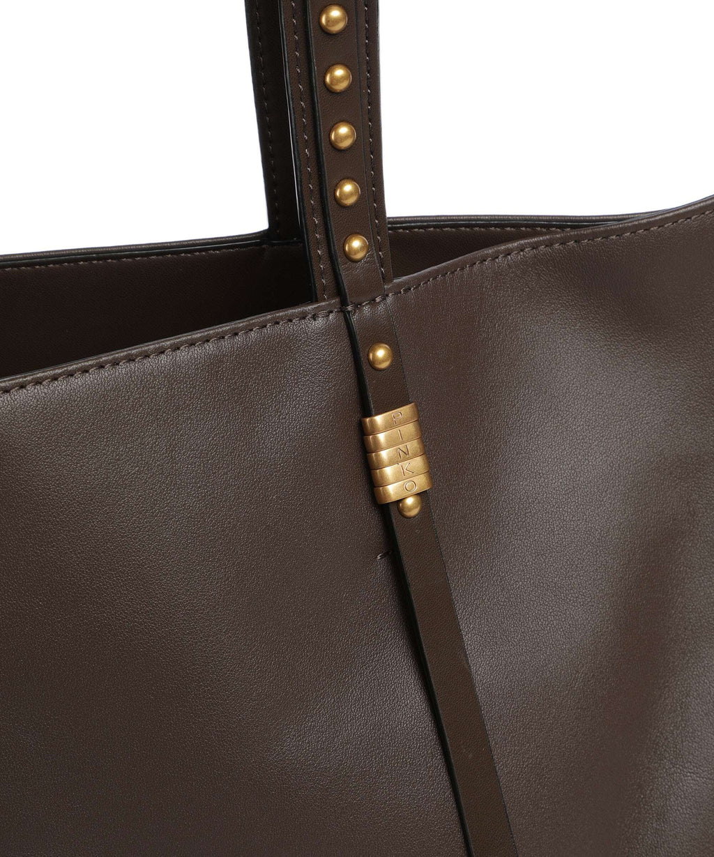 Pinko Tote bag marrone/chicco de cafe/antique gold
