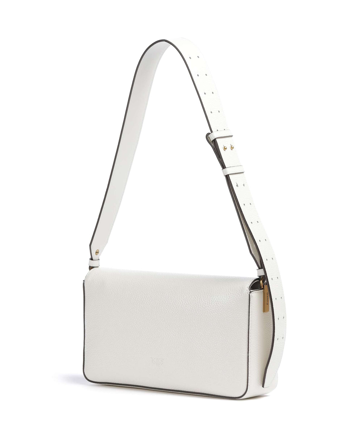 Pinko Love One Classic Slouchy Shoulder bag bianco nembo/antique gold