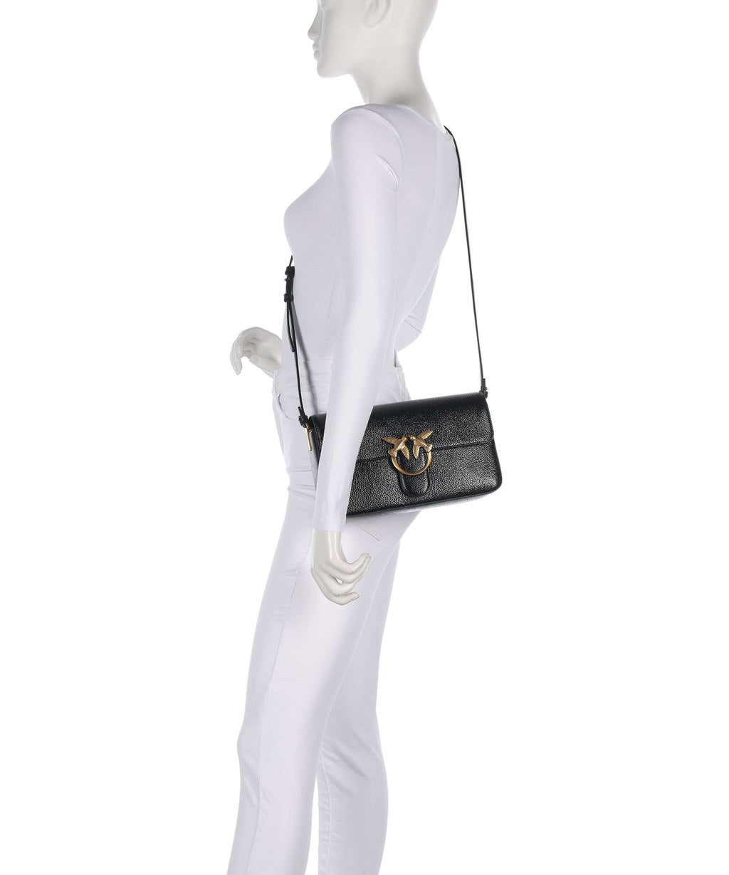 Pinko Love One Classic Slouchy Shoulder bag nero/antique gold