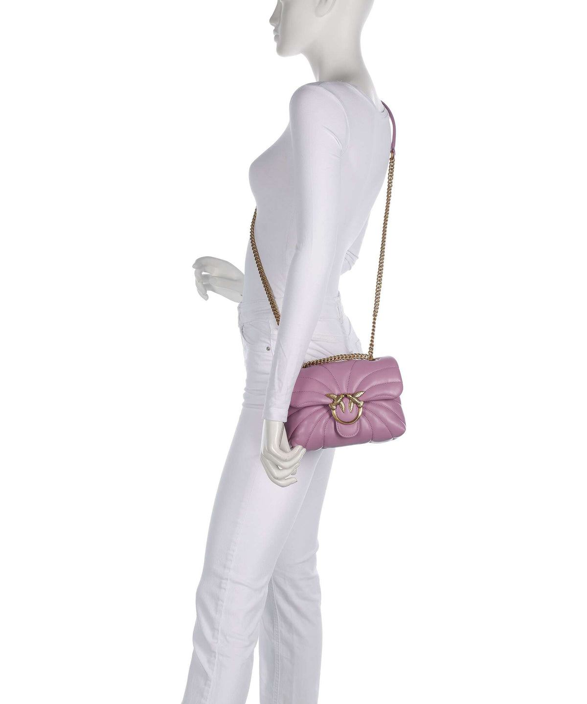 Pinko Love Puff Mini Shoulder bag lilla/antique gold