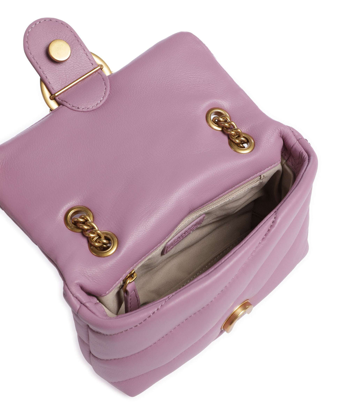 Pinko Love Puff Baby Shoulder bag lilla/antique gold