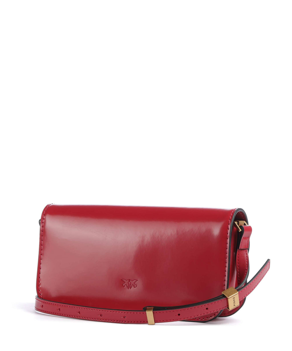 Pinko Love Box Horizontal Crossbody bag rosso rio/antique gold
