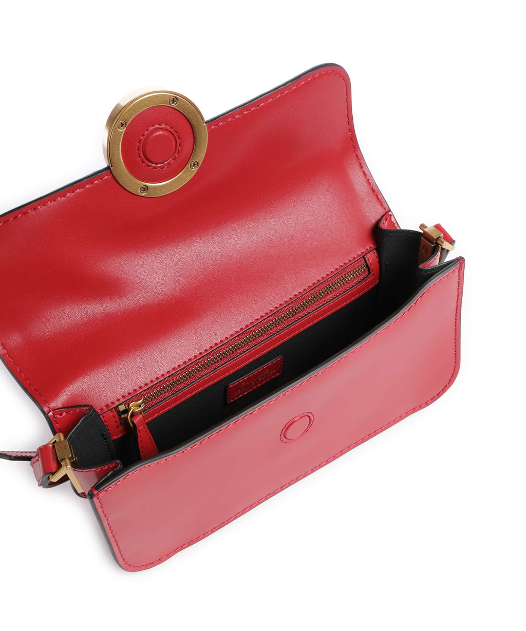 Pinko Love Box Horizontal Crossbody bag rosso rio/antique gold