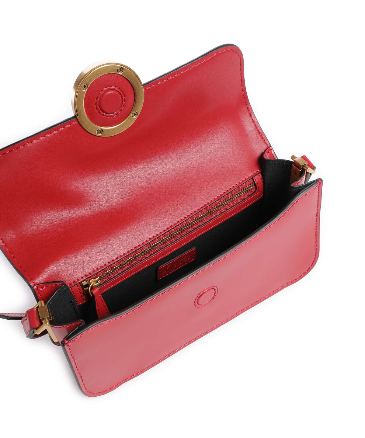 Pinko Love Box Horizontal Crossbody bag rosso rio/antique gold