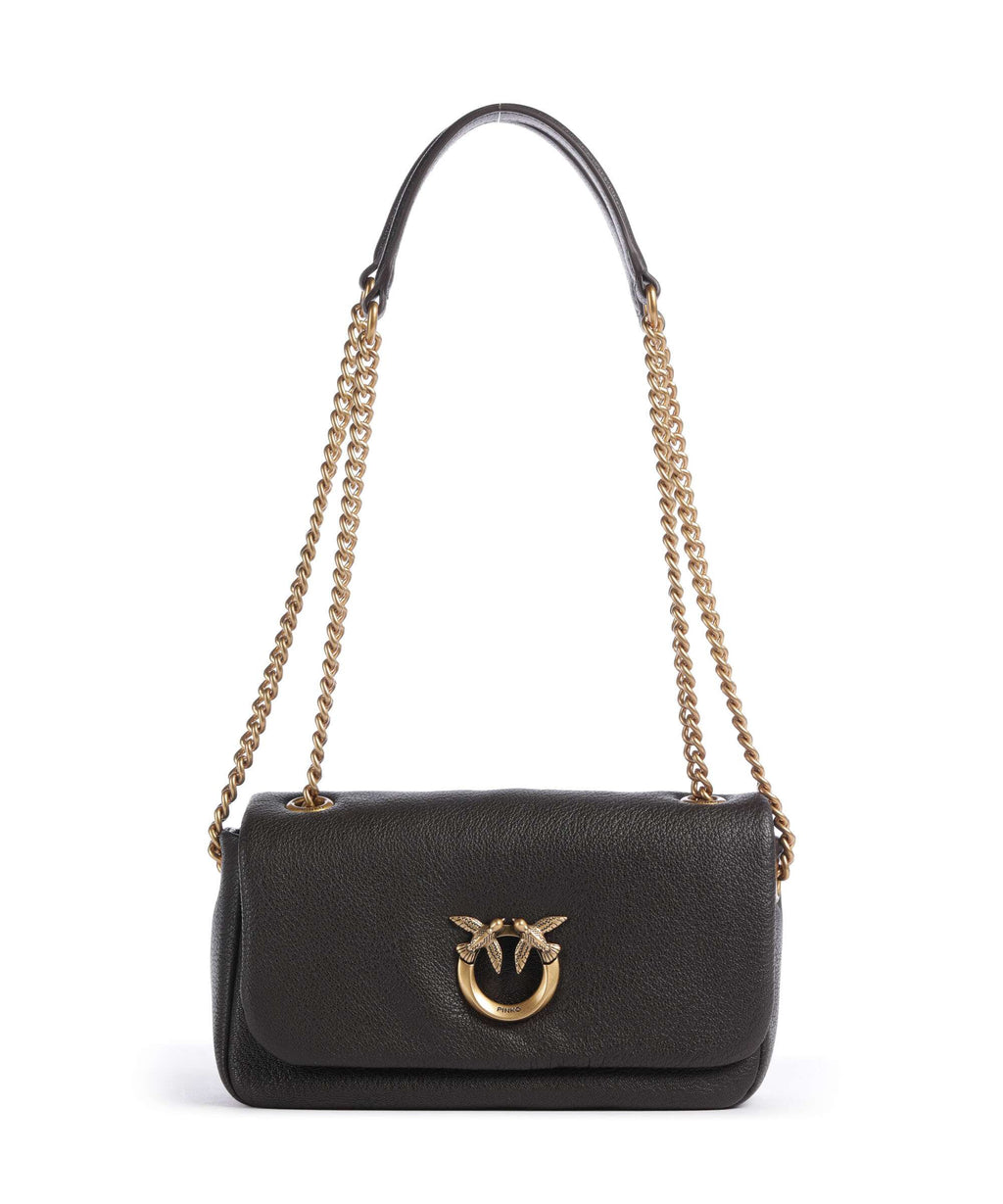 Pinko Click Soft Horizontal Chain Shoulder bag marrone marasca/antique gold
