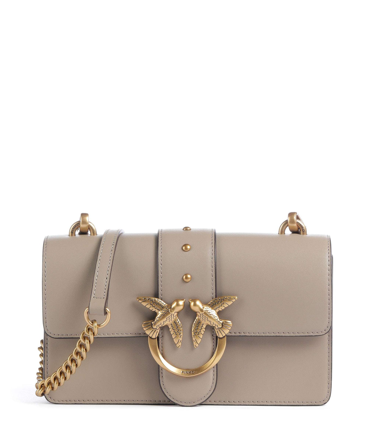 Pinko Love One Mini Crossbody bag grigio talpa/antique gold