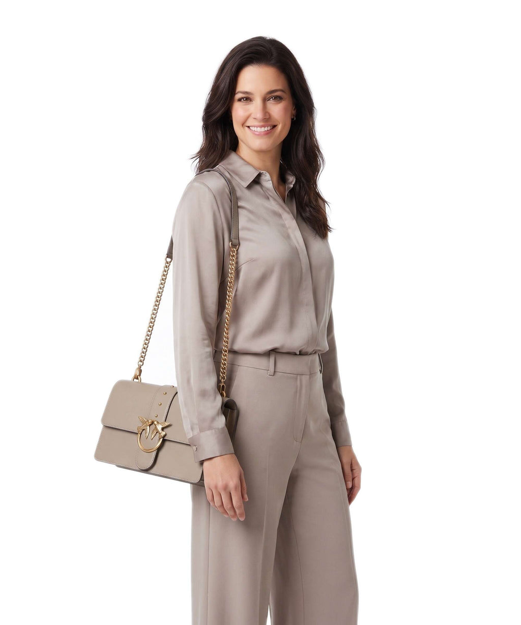 Pinko Love One Classic Crossbody bag grigio talpa/antique gold