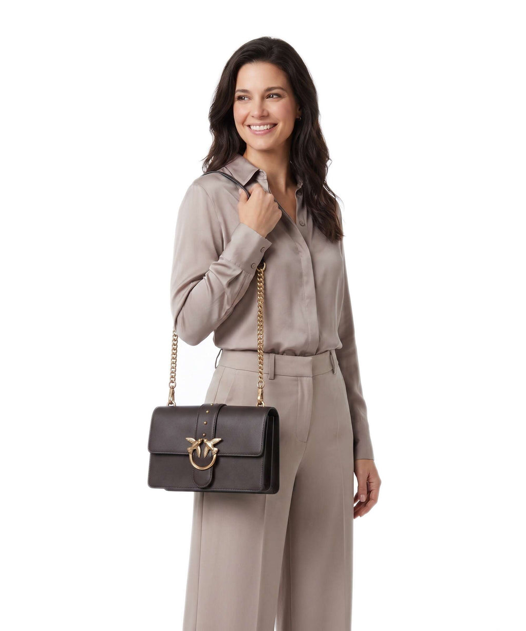 Pinko Love One Classic Crossbody bag marrone marasca/antique gold