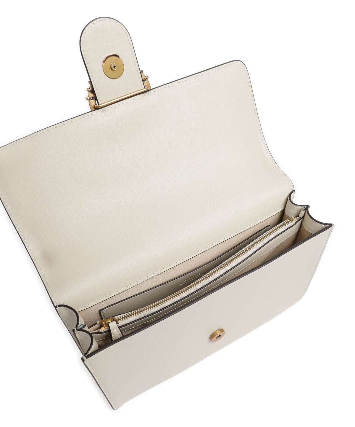 Pinko Love One Classic New Buckle Crossbody bag bianco seta/antique gold