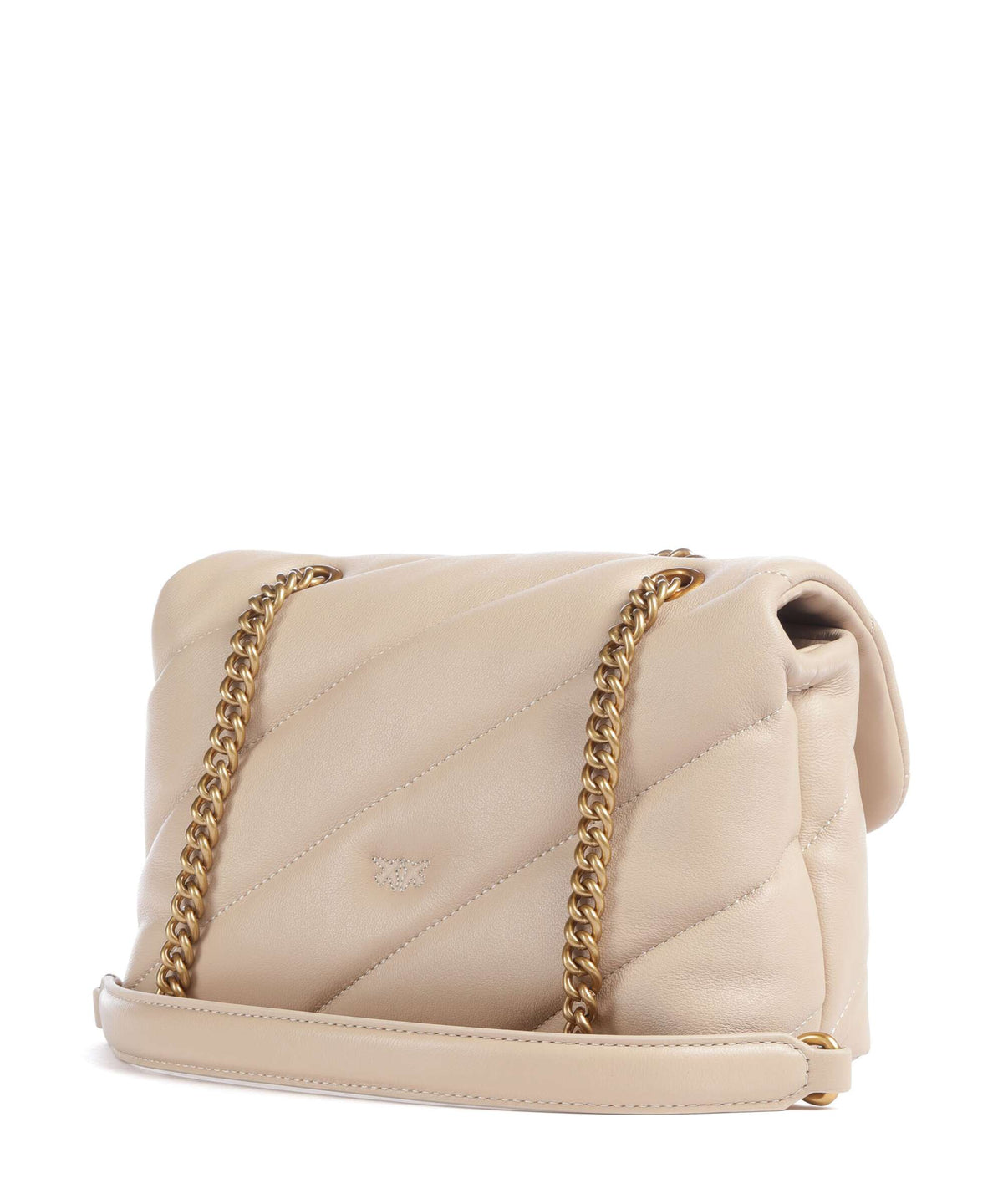 Pinko Love Puff Mini New Buckle Shoulder bag beige/grigio fumo/antique gold