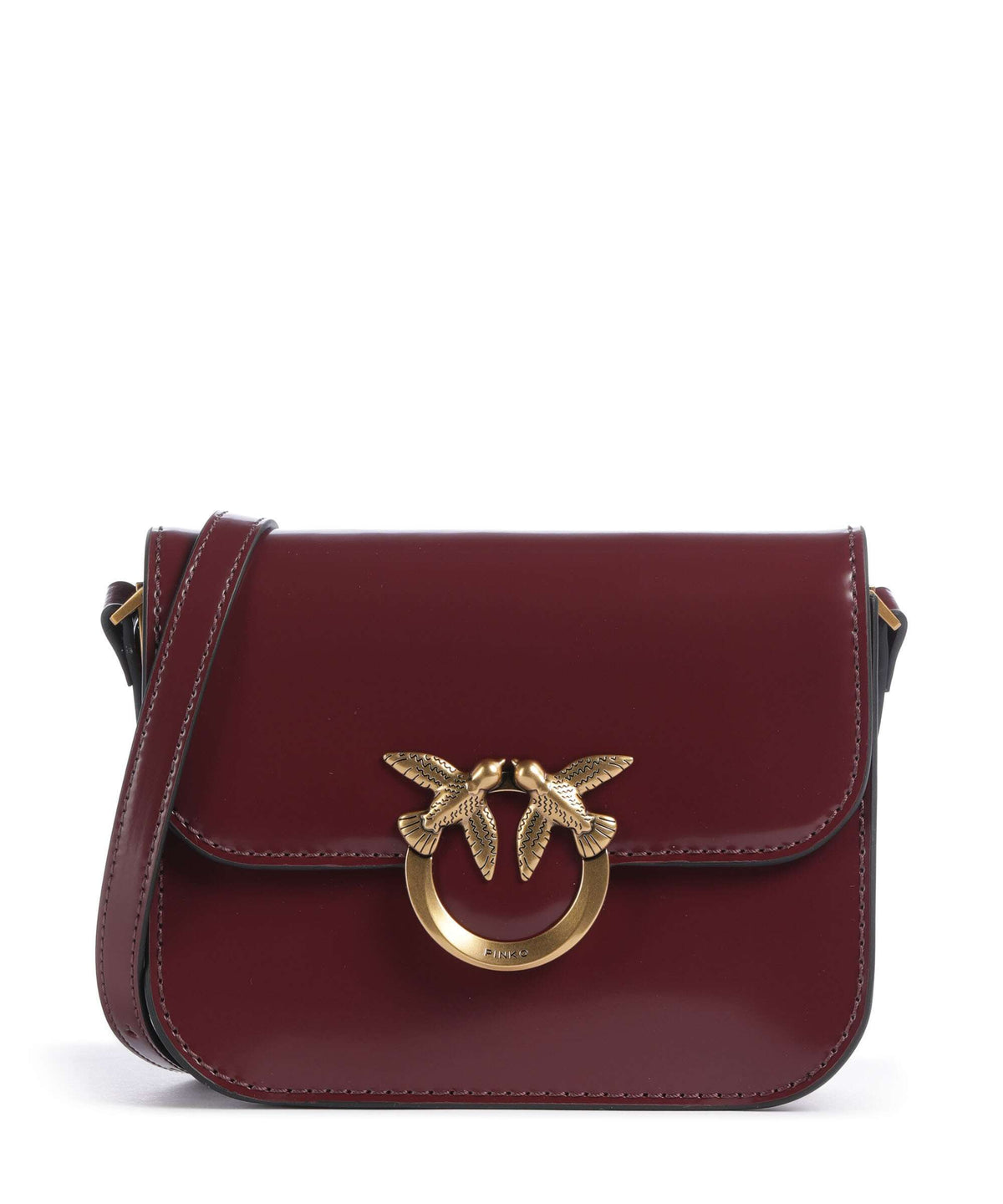 Pinko Love Box Mini Crossbody bag ribes intenso/antique gold