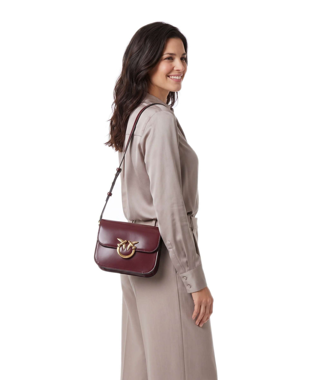 Pinko Love Box Mini Crossbody bag ribes intenso/antique gold