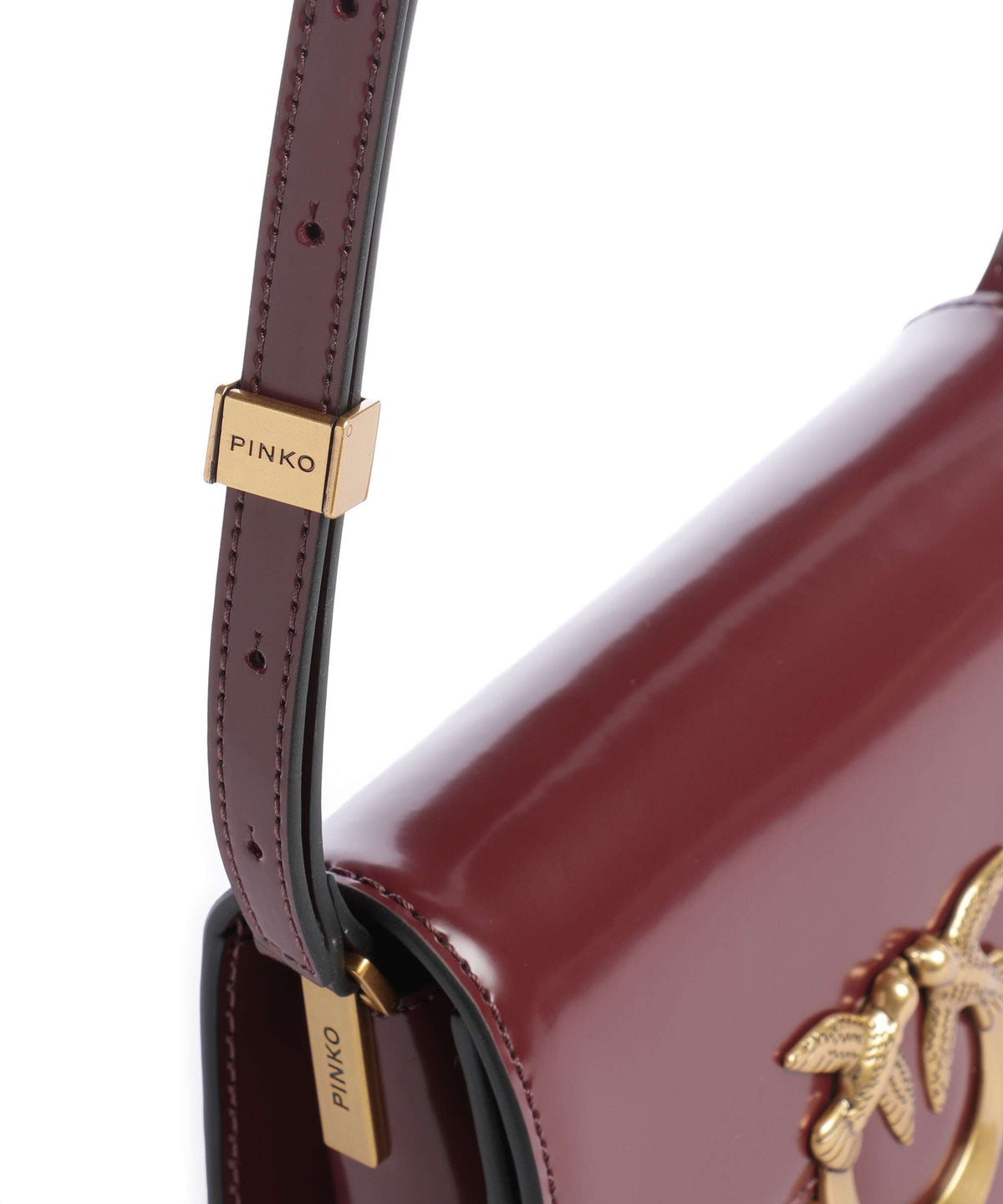 Pinko Love Box Mini Crossbody bag ribes intenso/antique gold