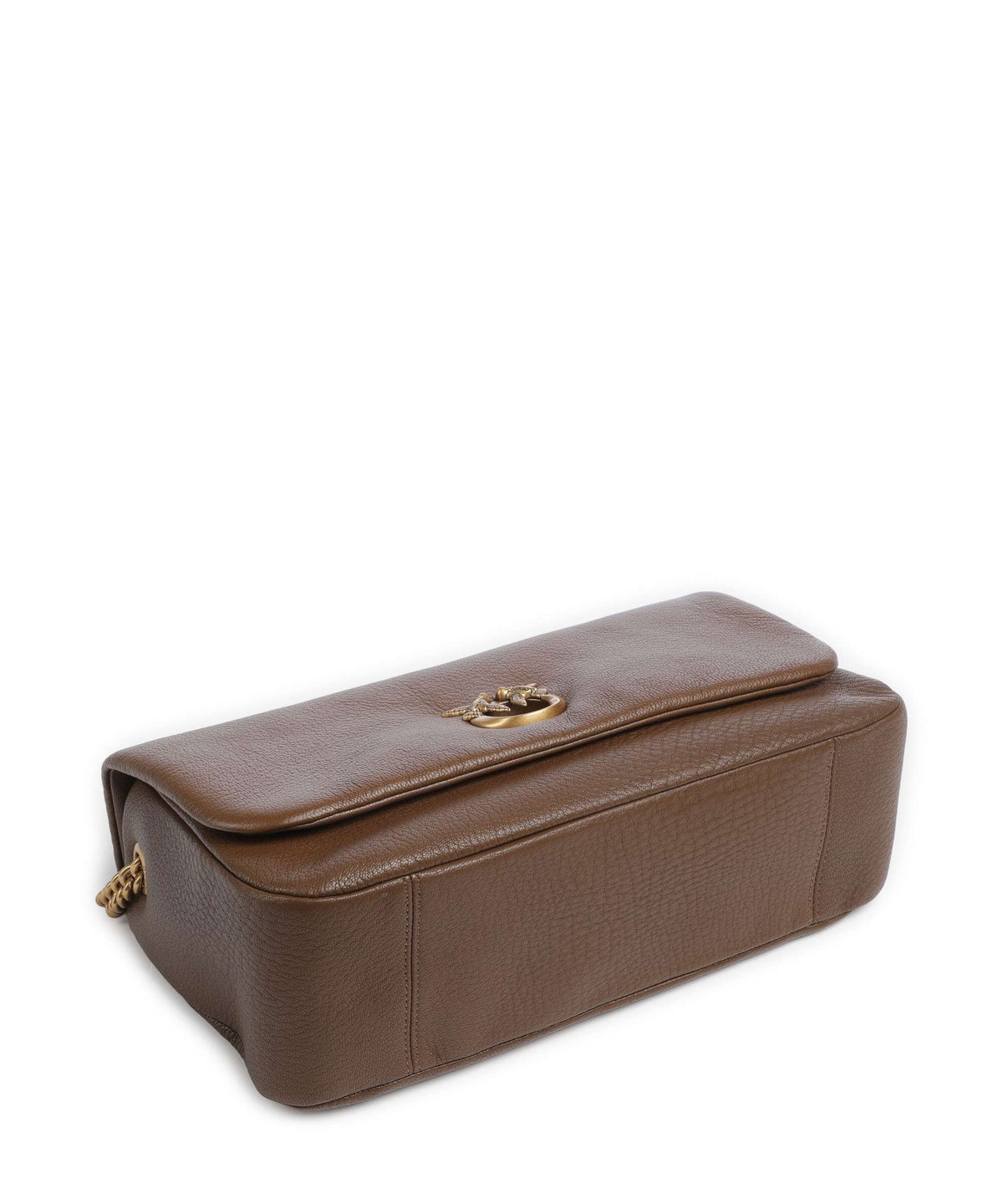 Pinko Click Soft Horizontal Chain Shoulder bag marrone cognac/antique gold