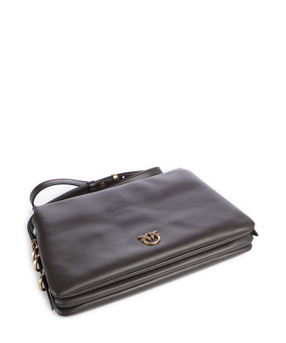 Pinko Triplet Mini Crossbody bag marrone marasca/antique gold