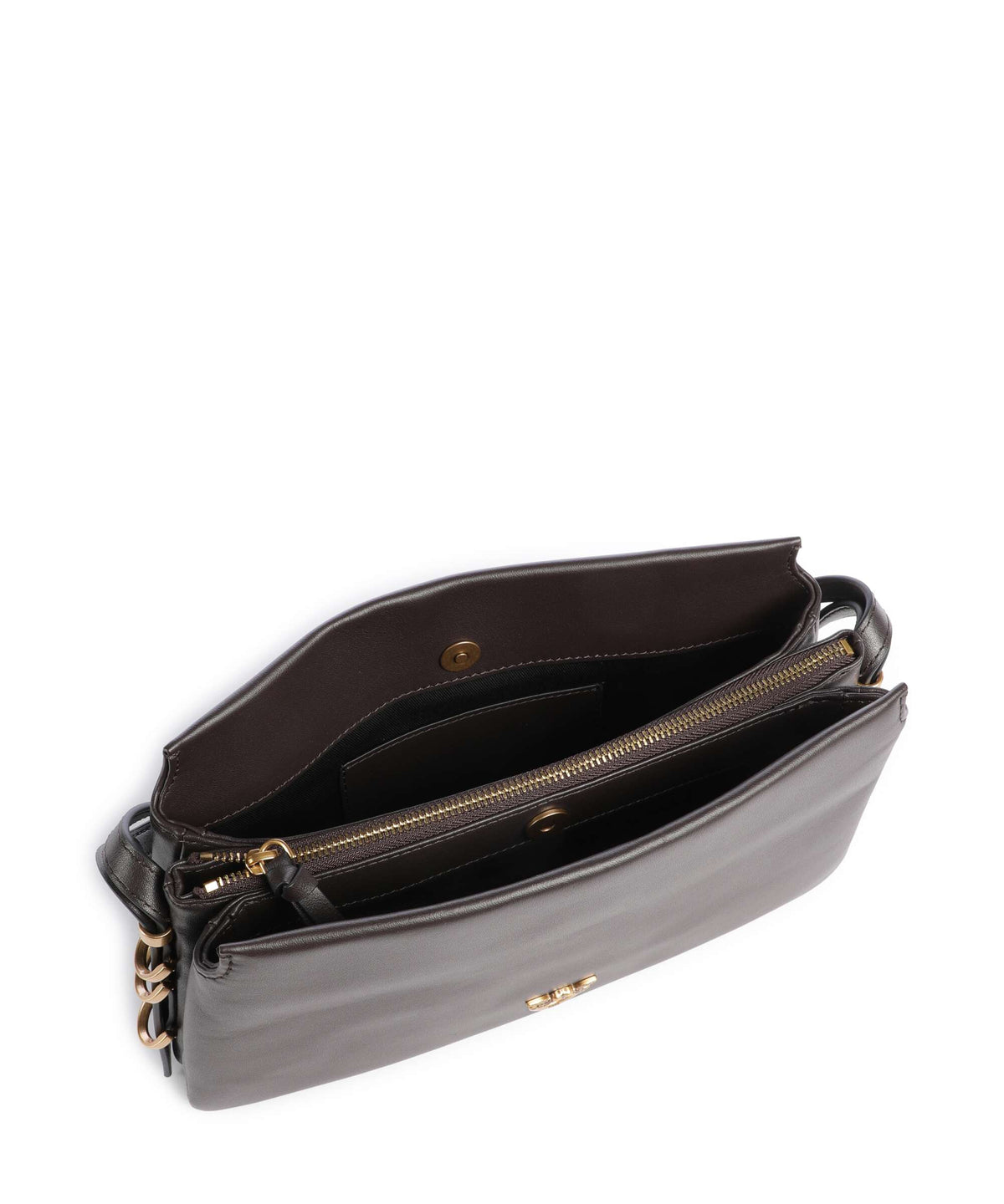 Pinko Triplet Mini Crossbody bag marrone marasca/antique gold