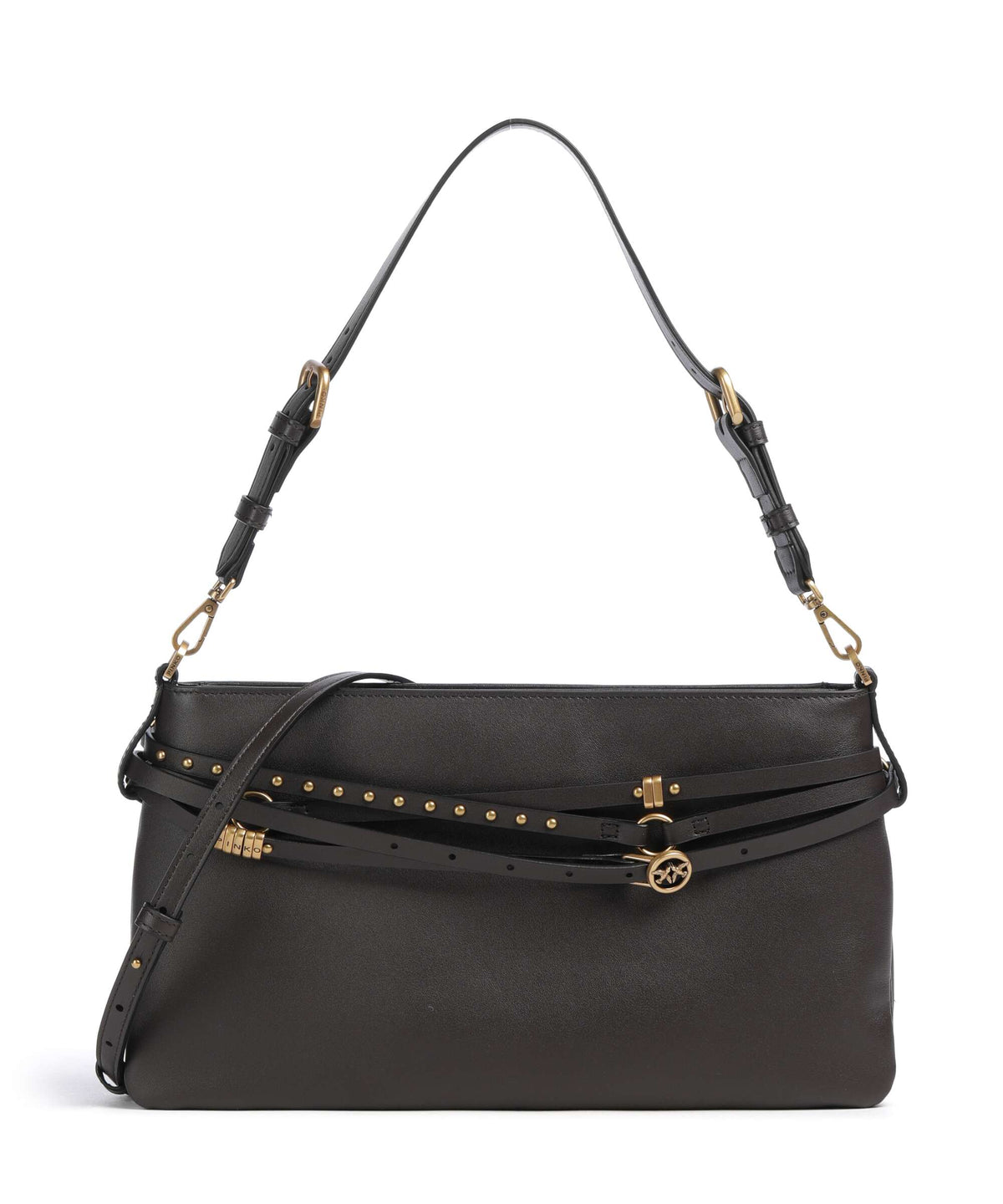 Pinko Belt Classic Shoulder bag marrone marasca/antique gold