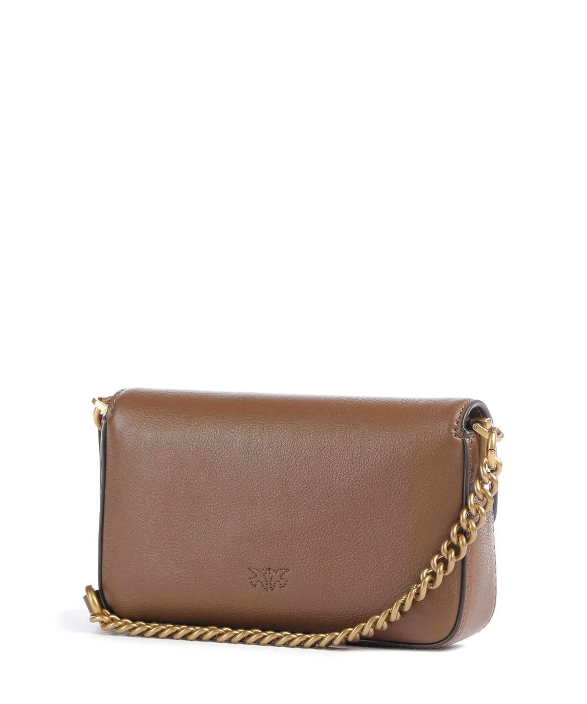 Pinko Love One Baby Slouchy Crossbody bag marrone cognac/antique gold