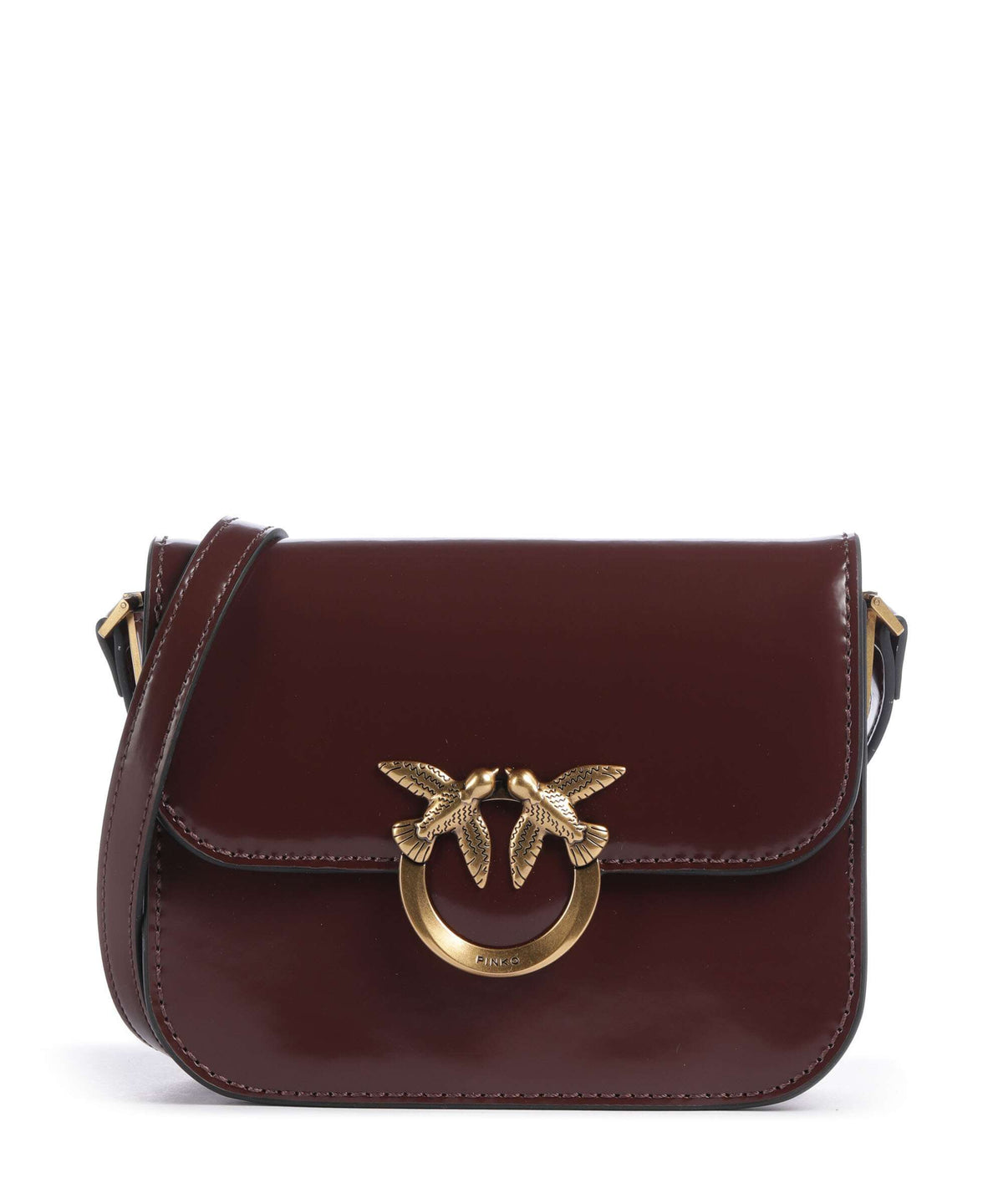 Pinko Love Box Mini Crossbody bag castano intenso/antique gold