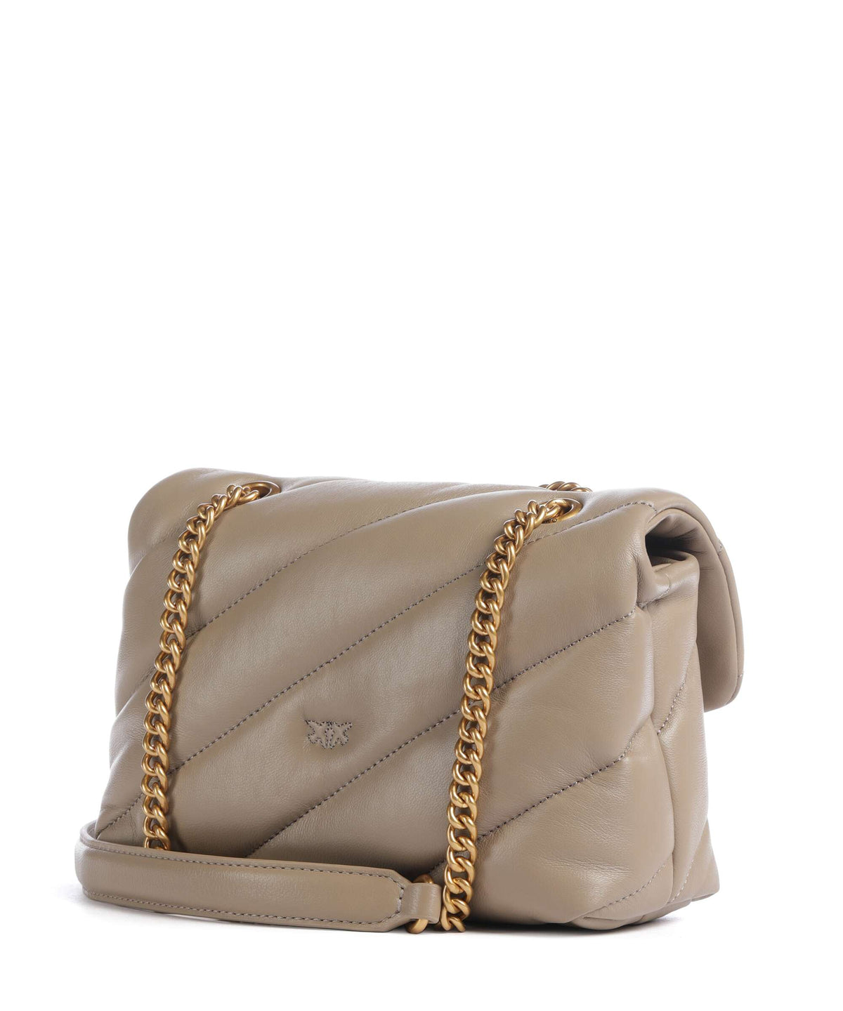 Pinko Love Puff Mini Shoulder bag grigio talpa/antique gold