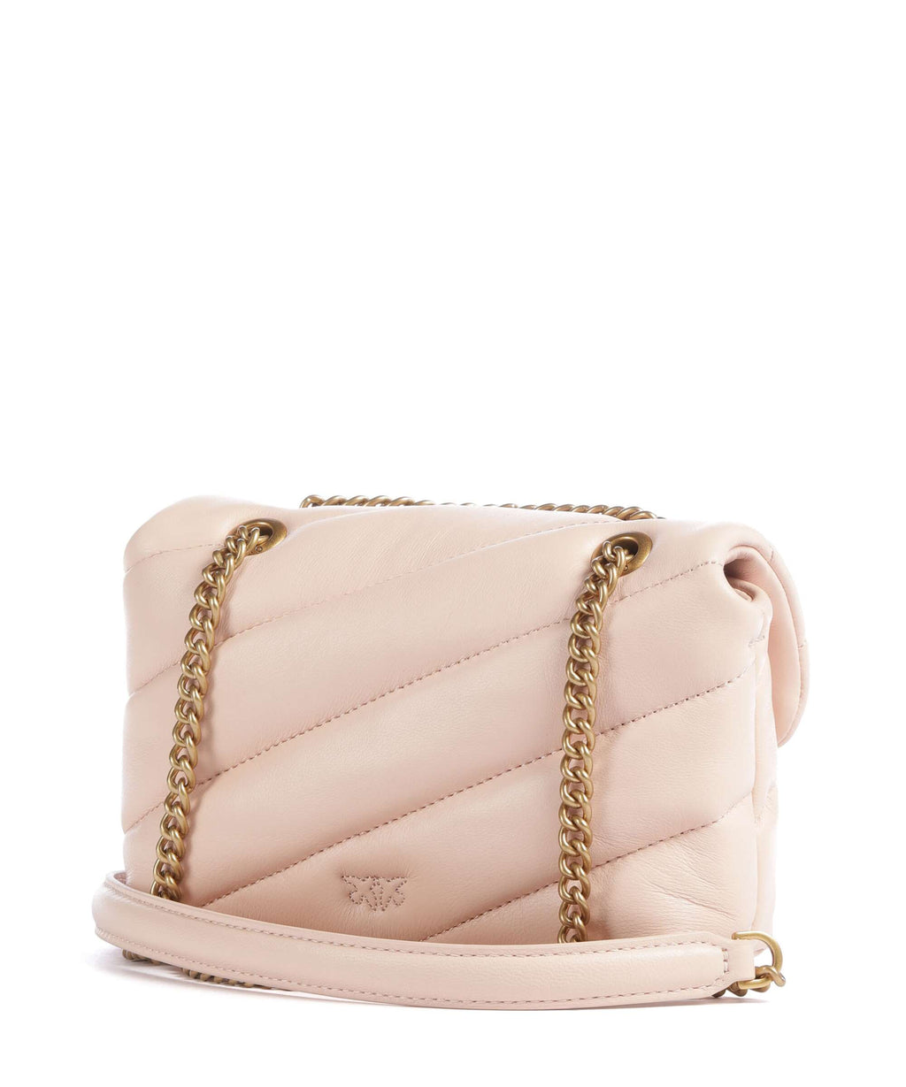 Pinko Love Puff Baby Shoulder bag rosa cammeo/antique gold
