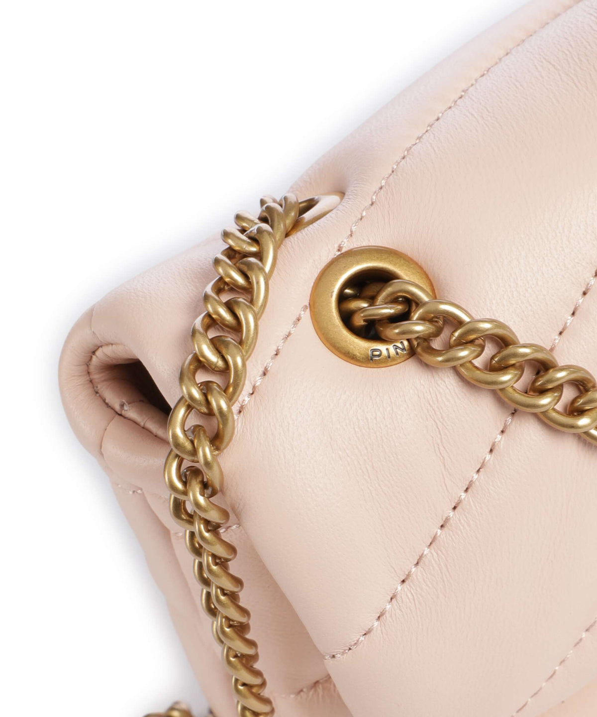 Pinko Love Puff Baby Shoulder bag rosa cammeo/antique gold