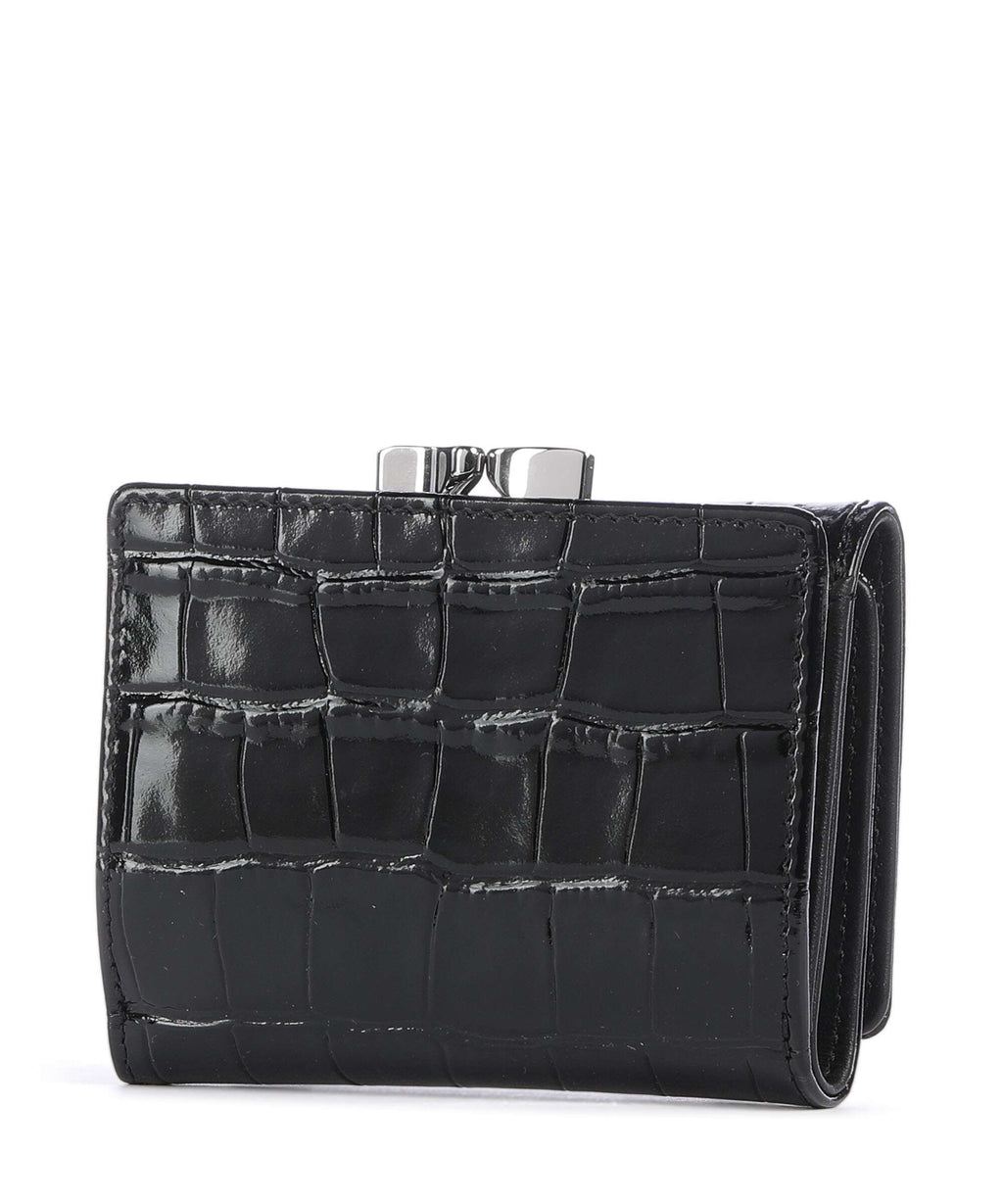 Vivienne Westwood Frame Embossed Croc Small Wallet black