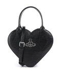 Vivienne Westwood Josephine Heart Embossed Croc Mini Handbag black
