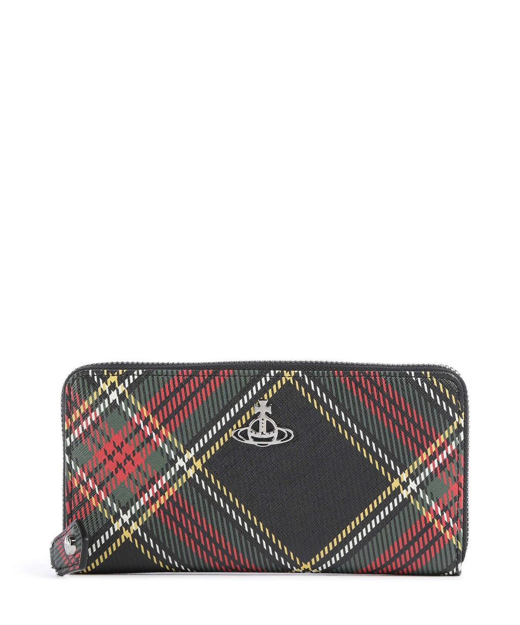 Vivienne Westwood Saffiano Printed Classic Wallet chelsea tartan
