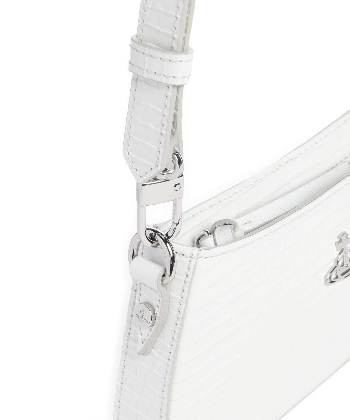 Vivienne Westwood Tasha Embossed Croc Mini Shoulder bag white