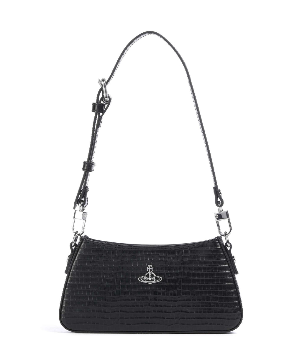 Vivienne Westwood Tasha Embossed Croc Mini Shoulder bag black