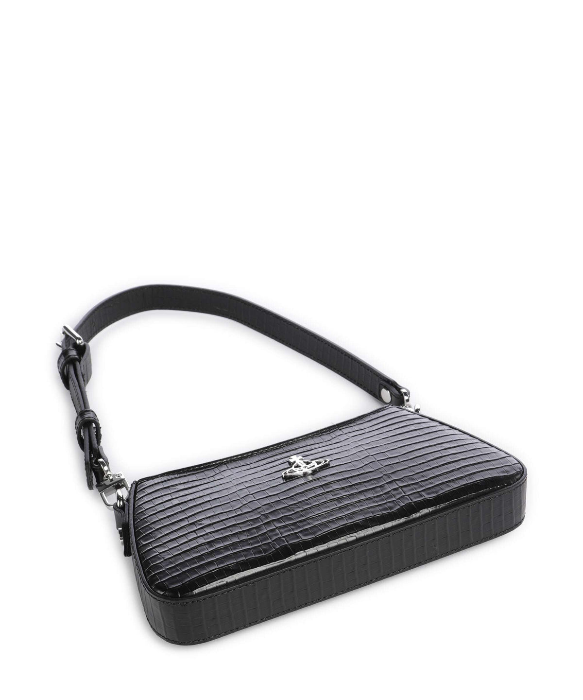 Vivienne Westwood Tasha Embossed Croc Mini Shoulder bag black