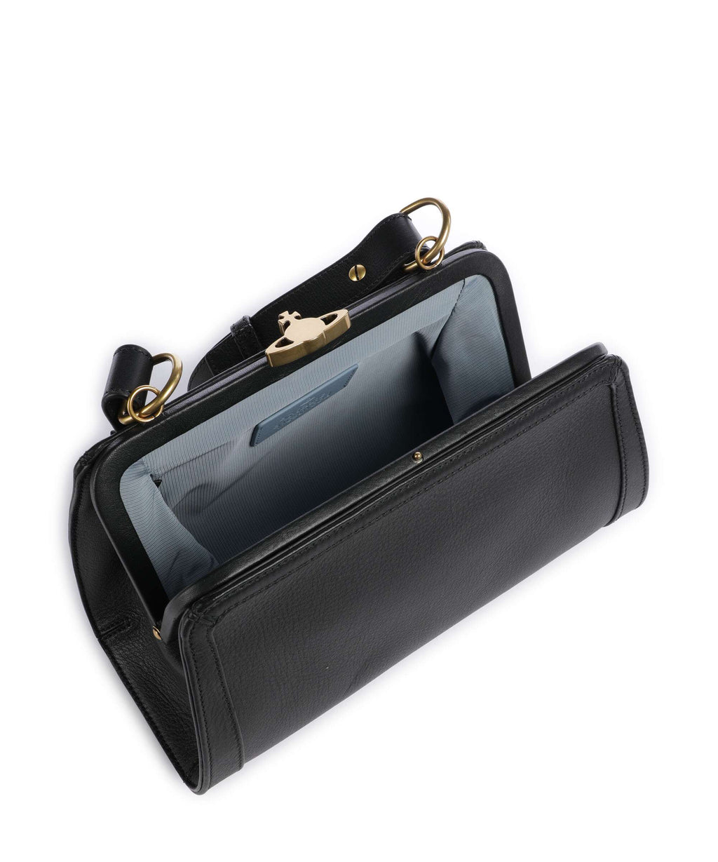 Vivienne Westwood Ascot Frame Aniline Crossbody bag black