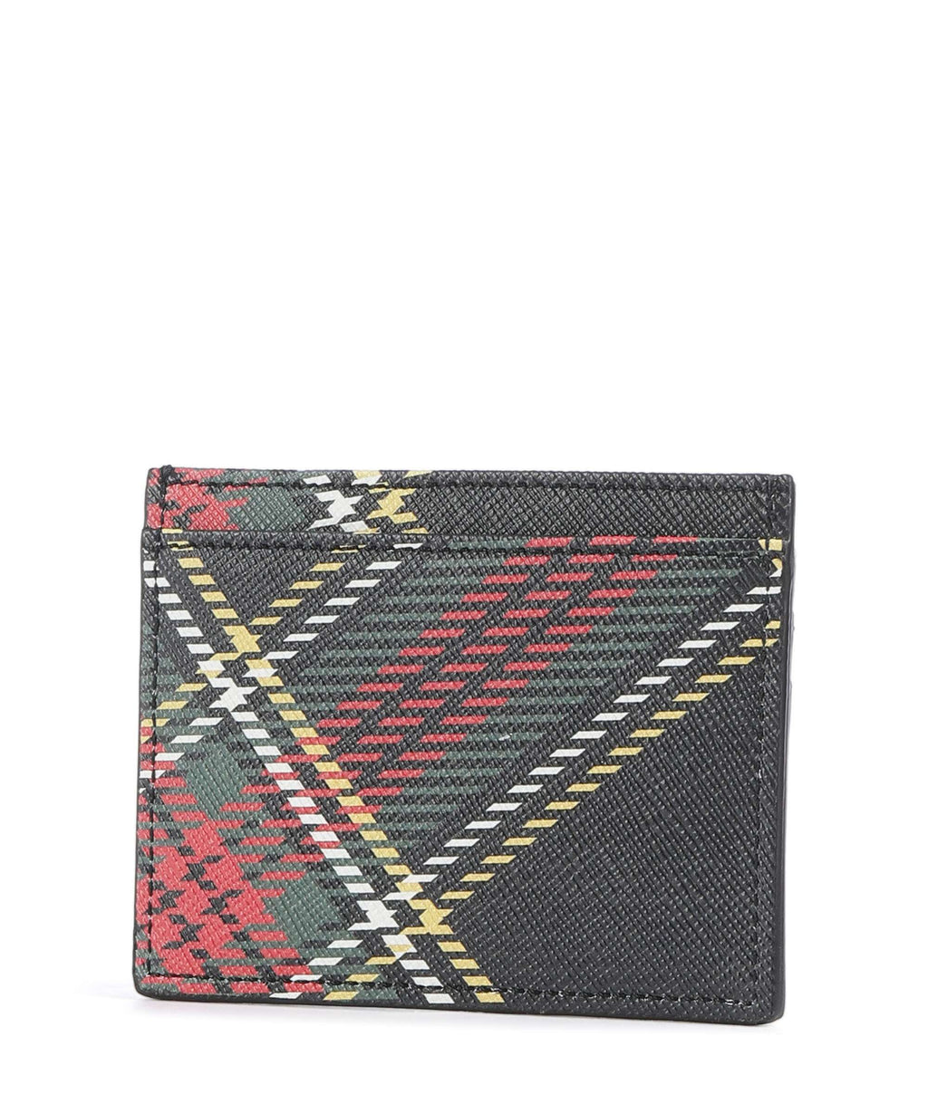 Vivienne Westwood Saffiano Printed Credit card holder chelsea tartan