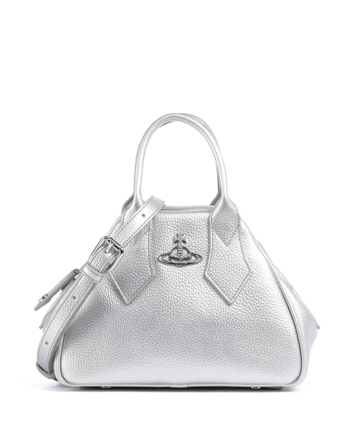 Vivienne Westwood Yasmine Grain Small Handbag silver