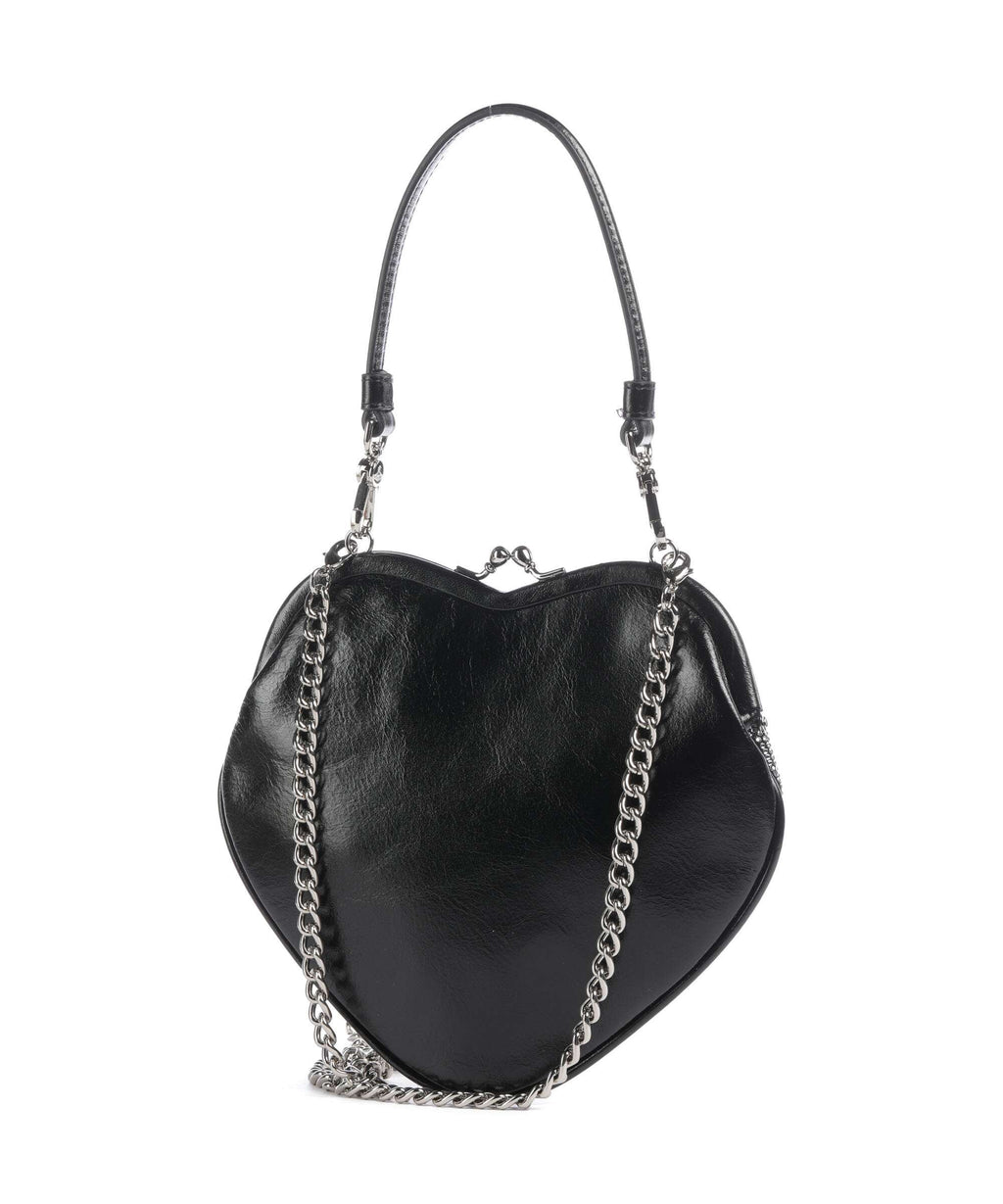 Vivienne Westwood Belle Heart Frame Diamante Crossbody bag silver