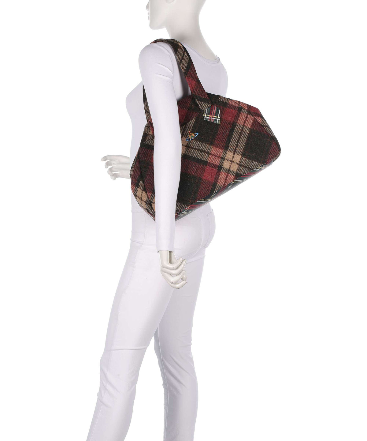 Vivienne Westwood Archive Harris Tweed Check Large Tote bag light check