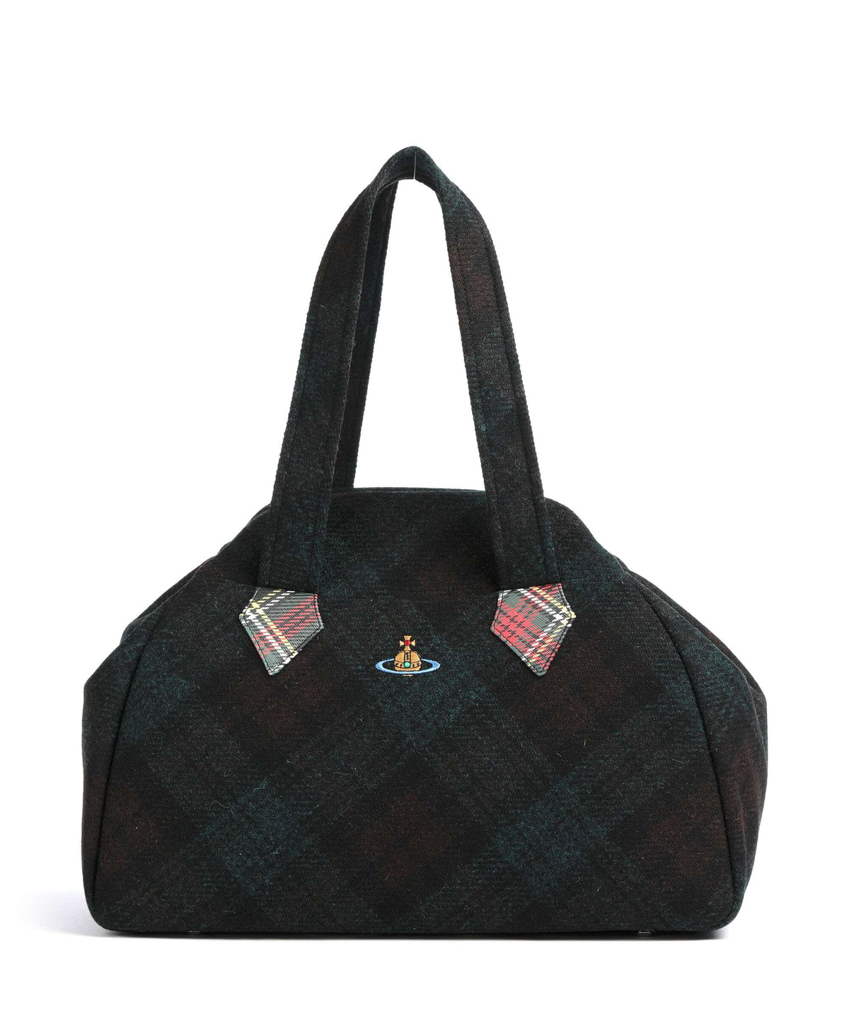 Vivienne Westwood Archive Harris Tweed Check Large Tote bag dark check