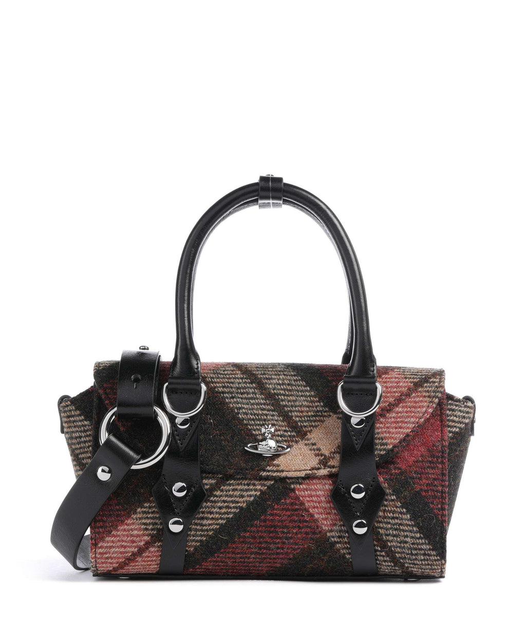 Vivienne Westwood Bettina Harris Tweed Check Mini Handbag light check