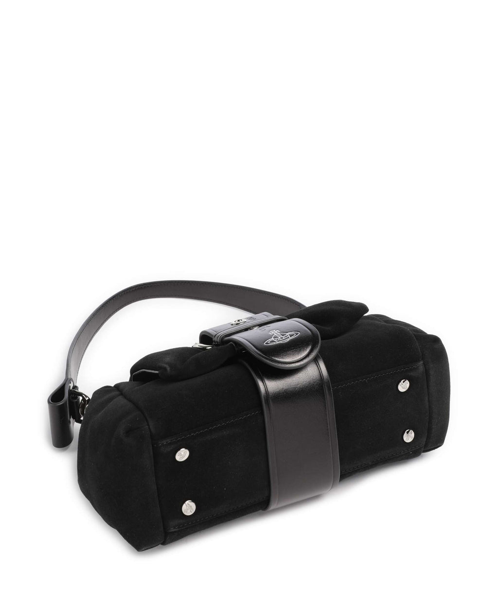 Vivienne Westwood Hazel Suede Treasure Shoulder bag black