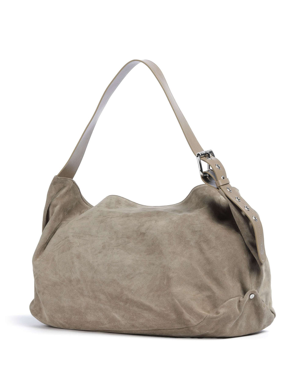 Vivienne Westwood Maxime Suede Large Hobo bag stone