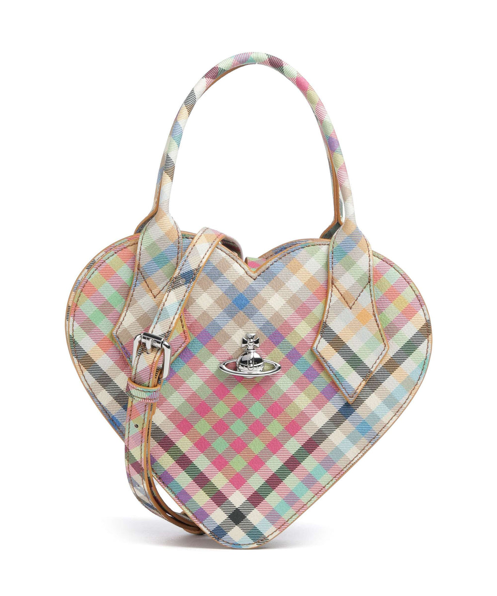 Vivienne Westwood Josephine Heart Buccia D'Arancia Handbag heather plaid