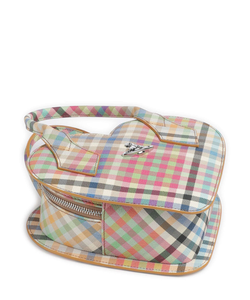 Vivienne Westwood Josephine Heart Buccia D'Arancia Handbag heather plaid