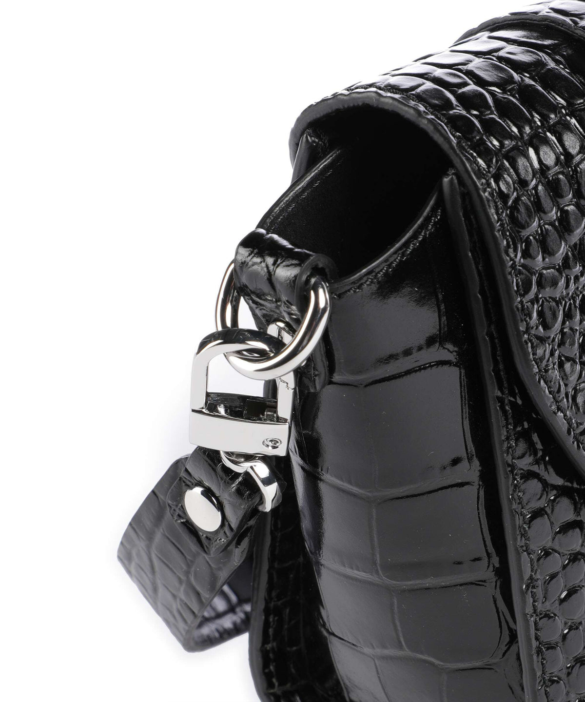 Vivienne Westwood Kimmy Embossed Croc Crossbody bag black