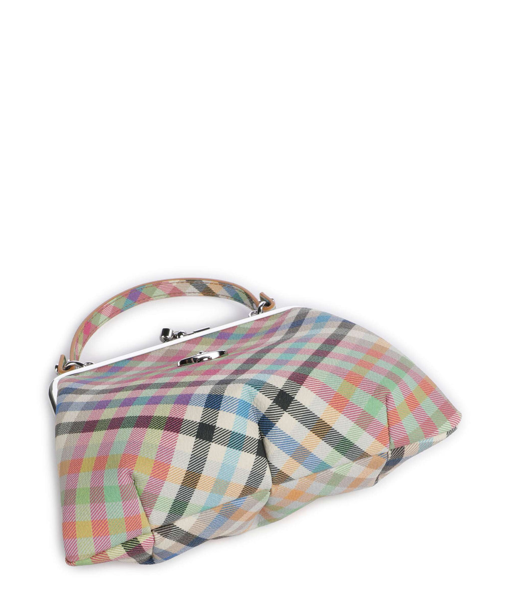 Vivienne Westwood Granny Frame Buccia D'Arancia Handbag heather plaid