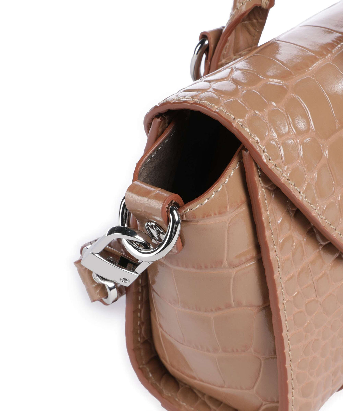 Vivienne Westwood Bettina Embossed Croc Mini Handbag dusty pink