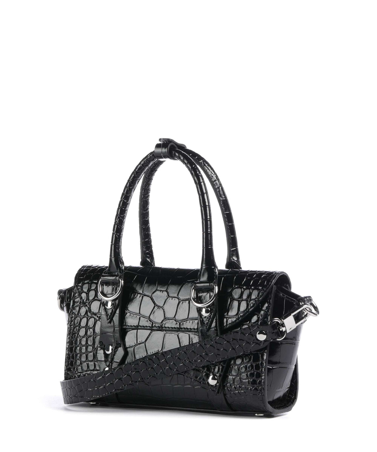Vivienne Westwood Bettina Embossed Croc Mini Handbag black