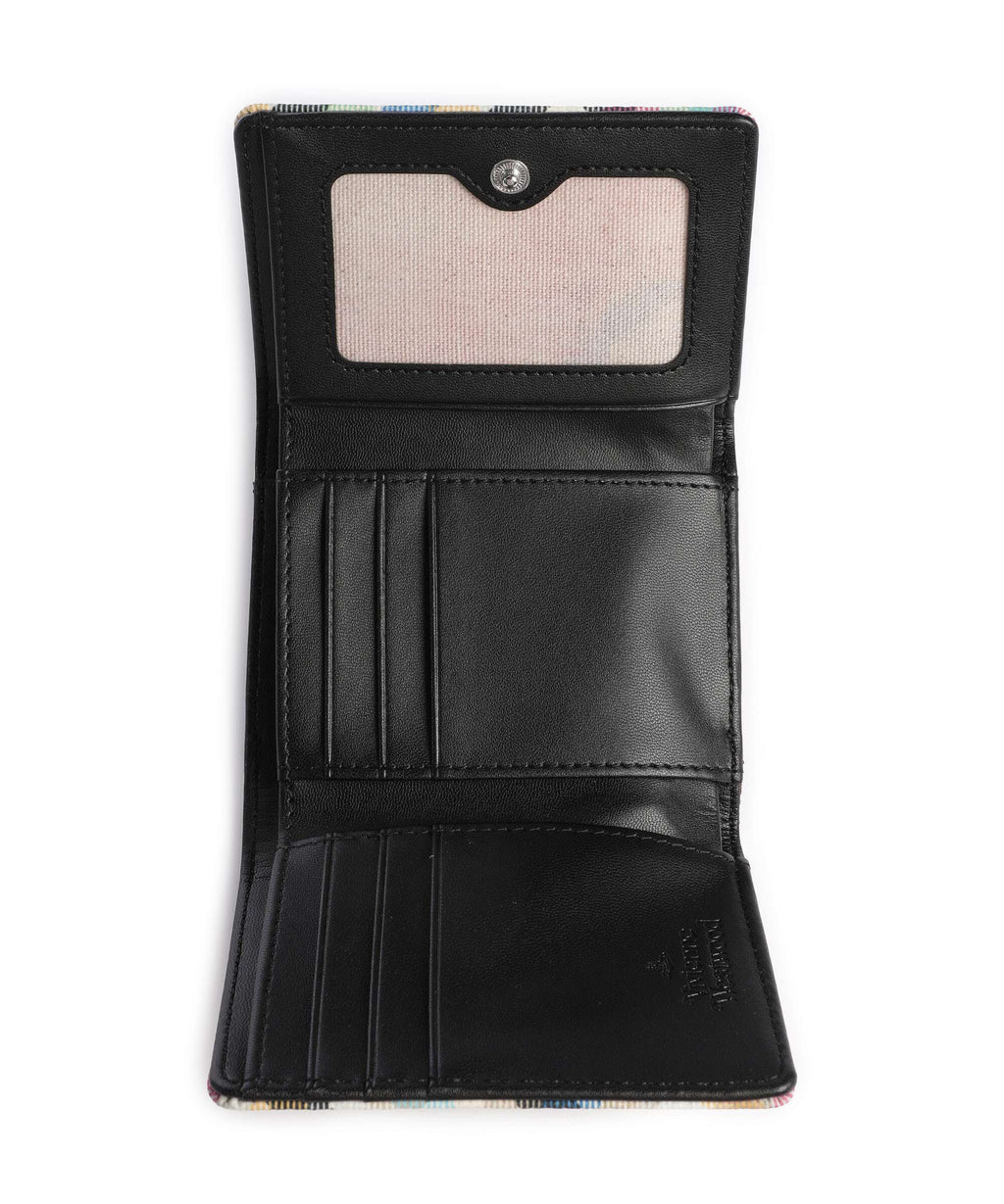 Vivienne Westwood Frame Buccia D'Arancia Small Wallet heather plaid