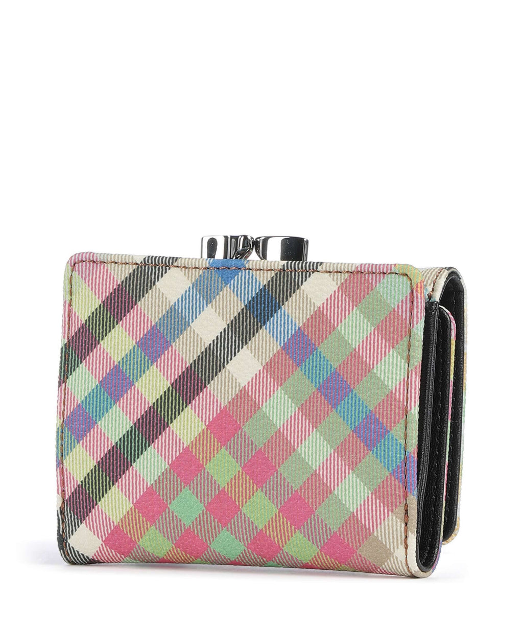 Vivienne Westwood Frame Buccia D'Arancia Small Wallet heather plaid